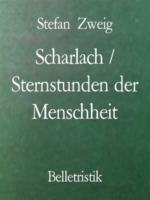 cover image of Scharlach / Sternstunden der Menschheit